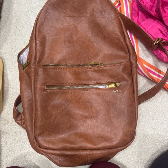 Fawn Design Handbags - Fawn Design Brown Backpack with Gold Zippers